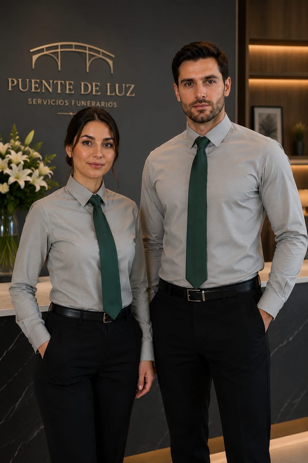 Equipo de Puente de Luz en la recepción del tanatorio